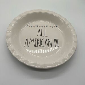 Rae Dunn All American Pie Ceramic Pie Plate